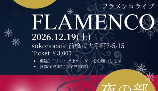 2026.12.19(土)🎄フラメンコライブ sokonocafe